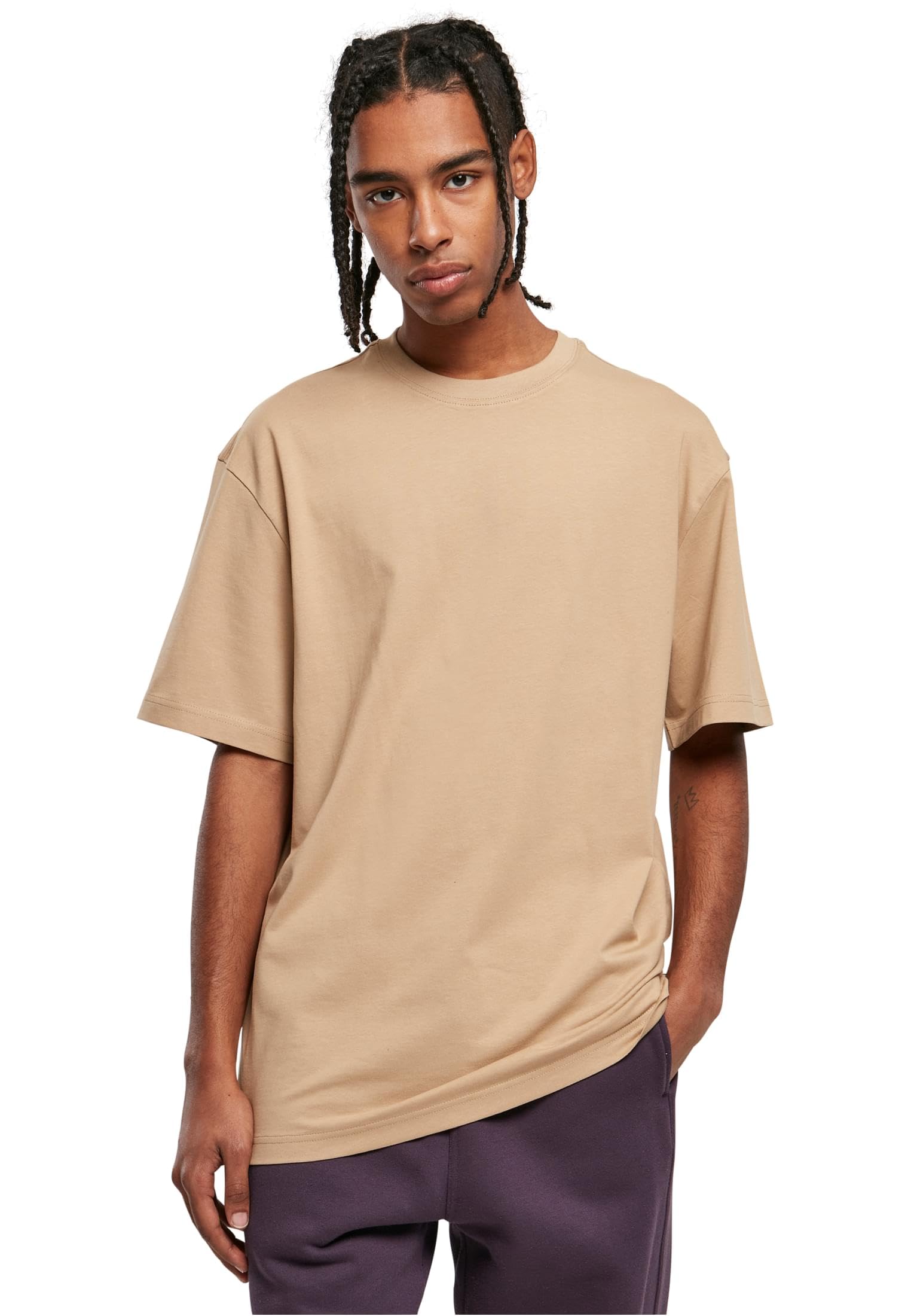 Urban Classics Men's Unionbeige Tall Tee T Shirt, Union Beige, S Uk