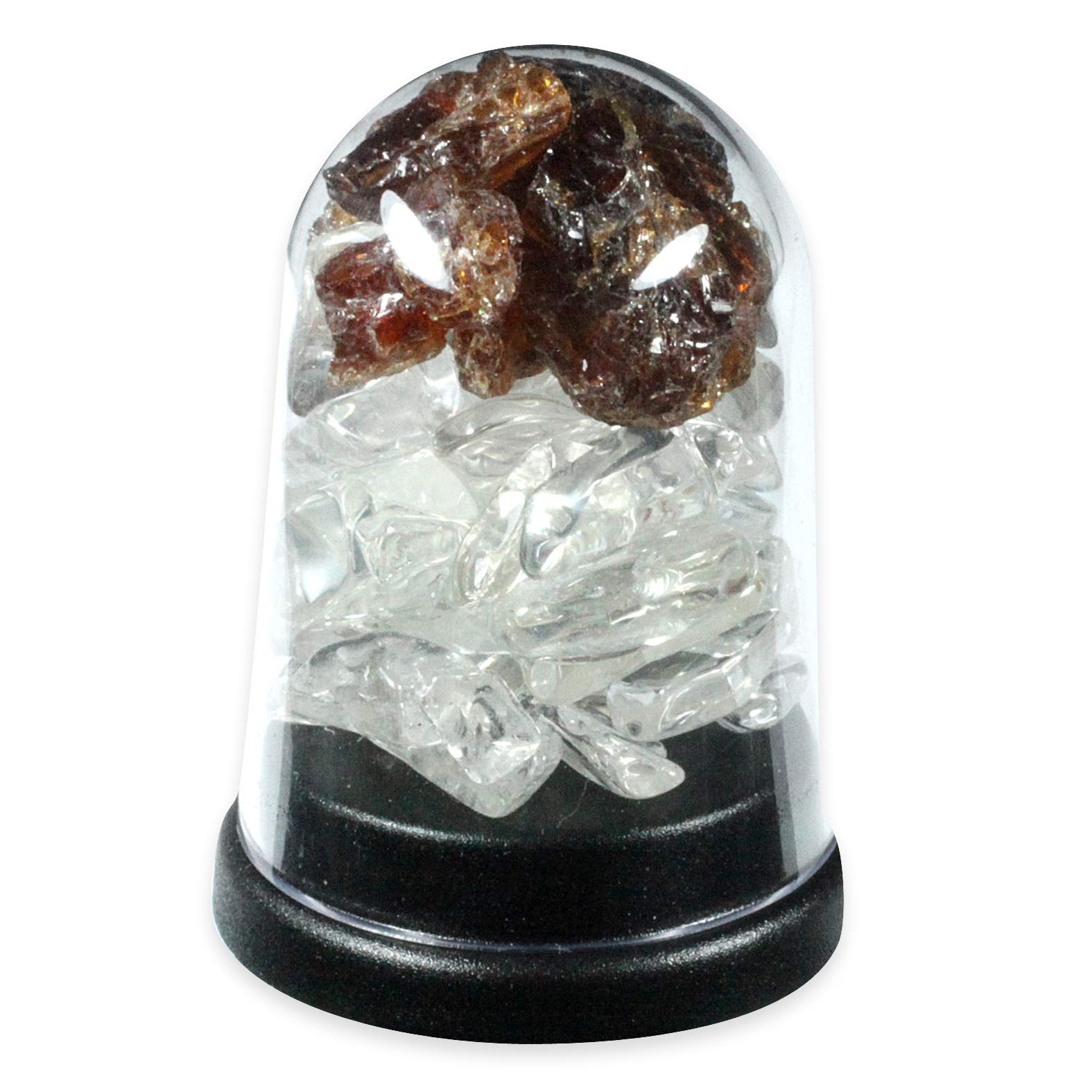 CrystalAge Spessartine Garnet & Quartz Energy Dome