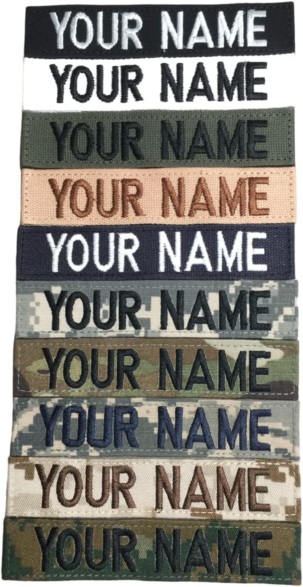 ACU Multicam OCP Black ABU OD Green Desert ..., Custom Name Tape with Fastener (with Fastener, Black) : Clothing, Shoes & Jewelry