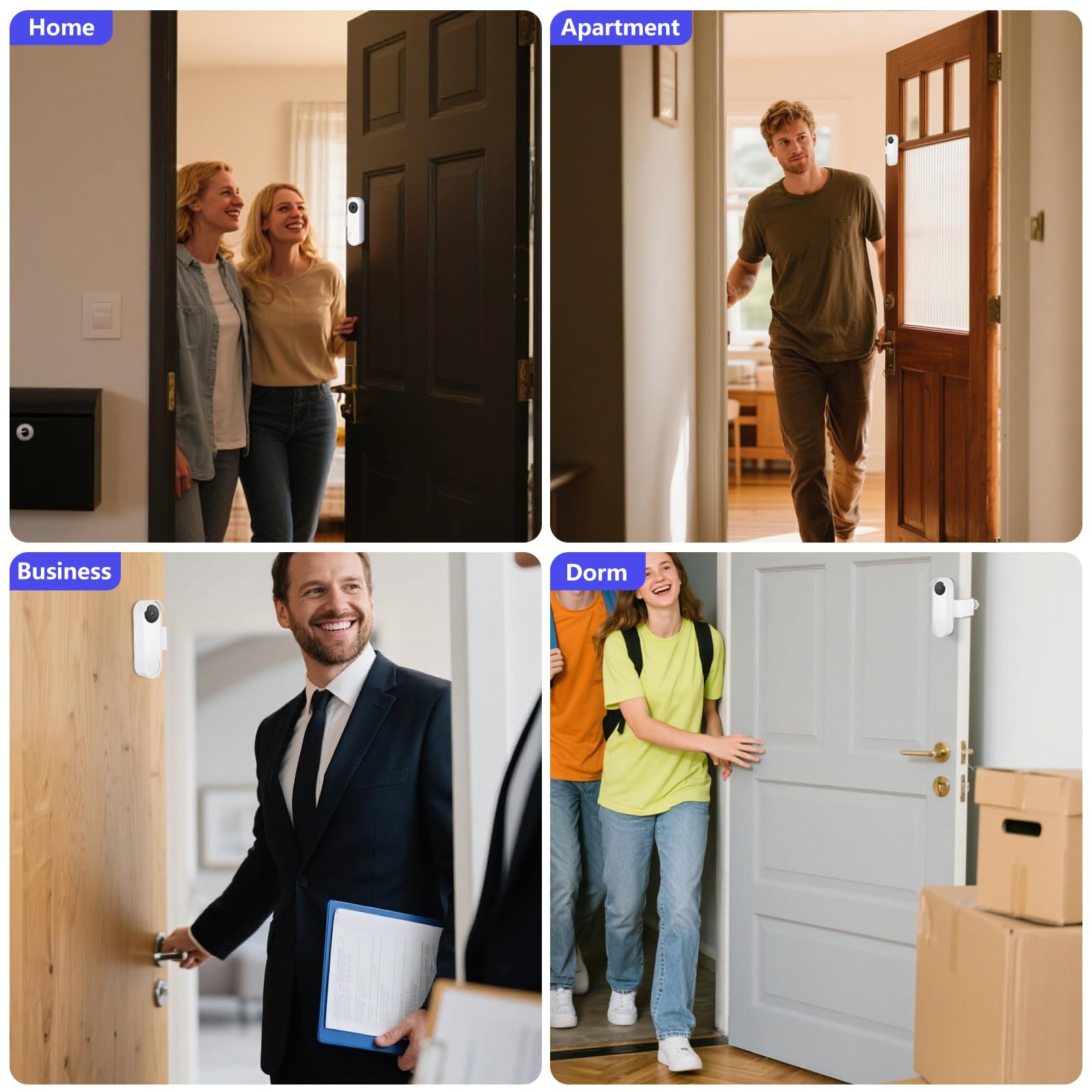 Anti-Theft Mount for Google Nest Doorbell (Battery), No Drill Adjustable Doorbell Mount for Google Nest Camera Easy Installation Doorbell Camera Mount Kit for Houses/Apartments/Rentals/Dorms