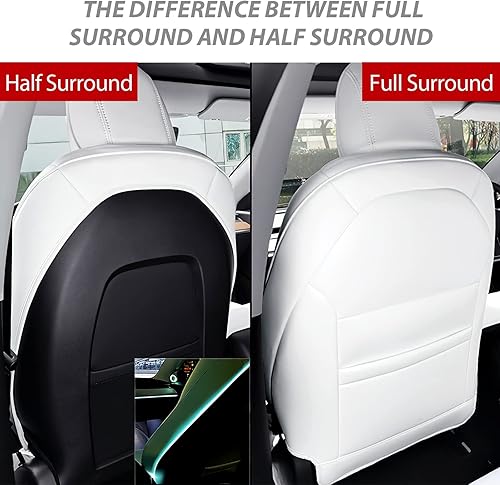 Miniatura 3 de RuiYue Carry Funda de asiento de automóvil para Tesla modelo Y de 5 plazas, protector de asiento de piel sintética, diseño novedoso, accesorios