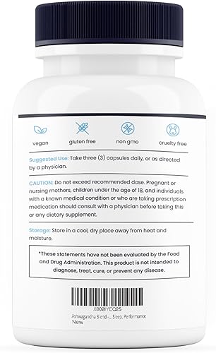 Vista 16 de Nature's Pure Blend Peak Performance – Suplemento de testosterona para hombres con ácido D-aspártico, Ashwagandha y DIM – Apoyo a la salud