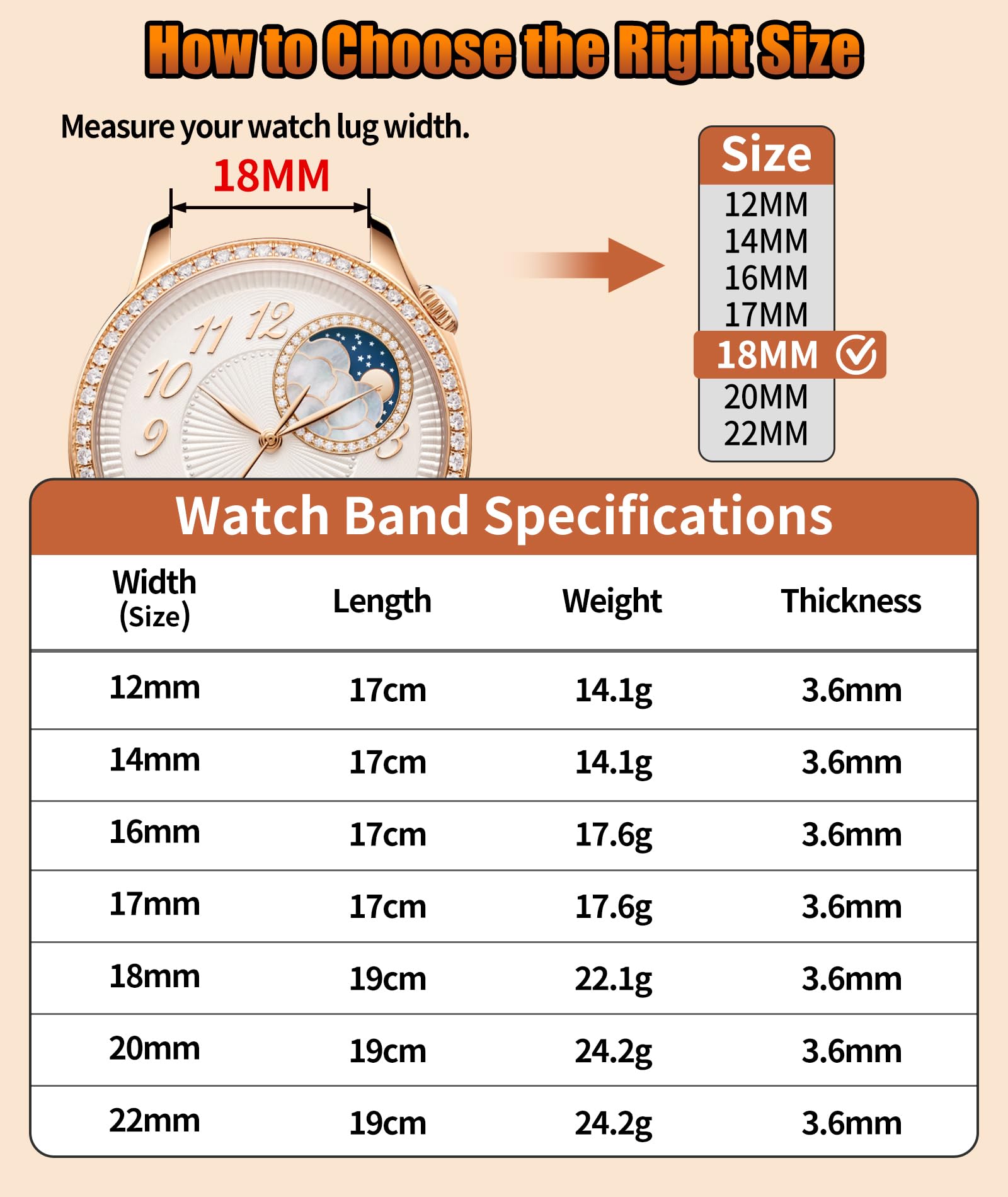 BINLUN Bracelets Montre en Résine 12mm 14mm 16mm 17mm 18mm 20mm 22mm Légers Dégagement Rapide Bracelet à Papillon Remplacement pour Montre Connectée Mode 6 Couleur Boucle Deployante Argenté/Or-Rose