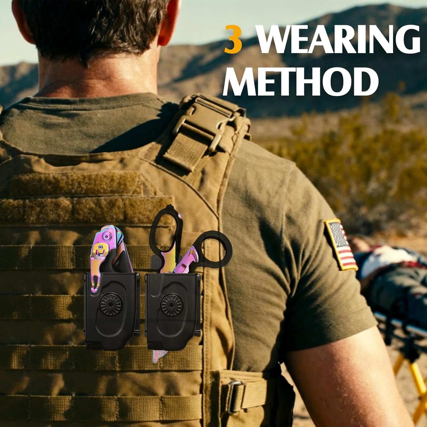 Trauma Shears Foldable with Compatible Holster,Multi Tool Emergency Response Trauma Scissors,EMT Tactical Shears,Medical Shear for Nurses