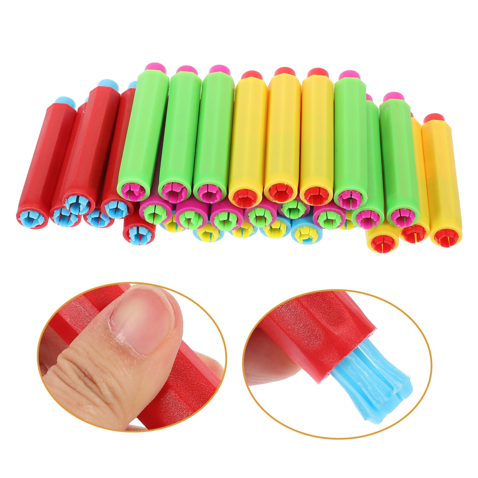 YARNOW 4 Set Gessetti Regolabile Clip Per Gessetti Colorati Per Aula 30 Pezzi * 4