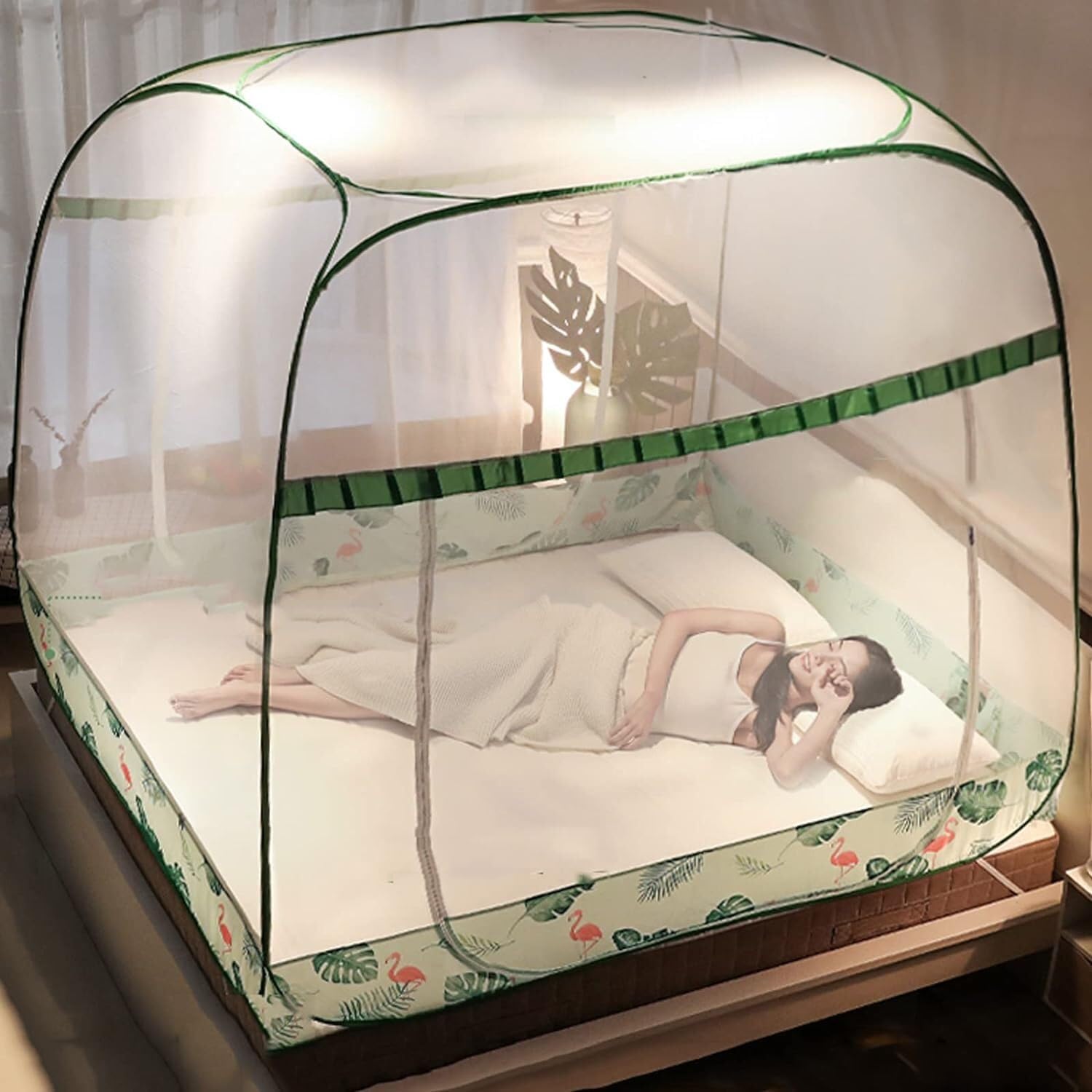 Mosquitera Plegable para Cama, mosquitera emergente, mosquitera portátil de Viaje (1,2 x 2,0 m)