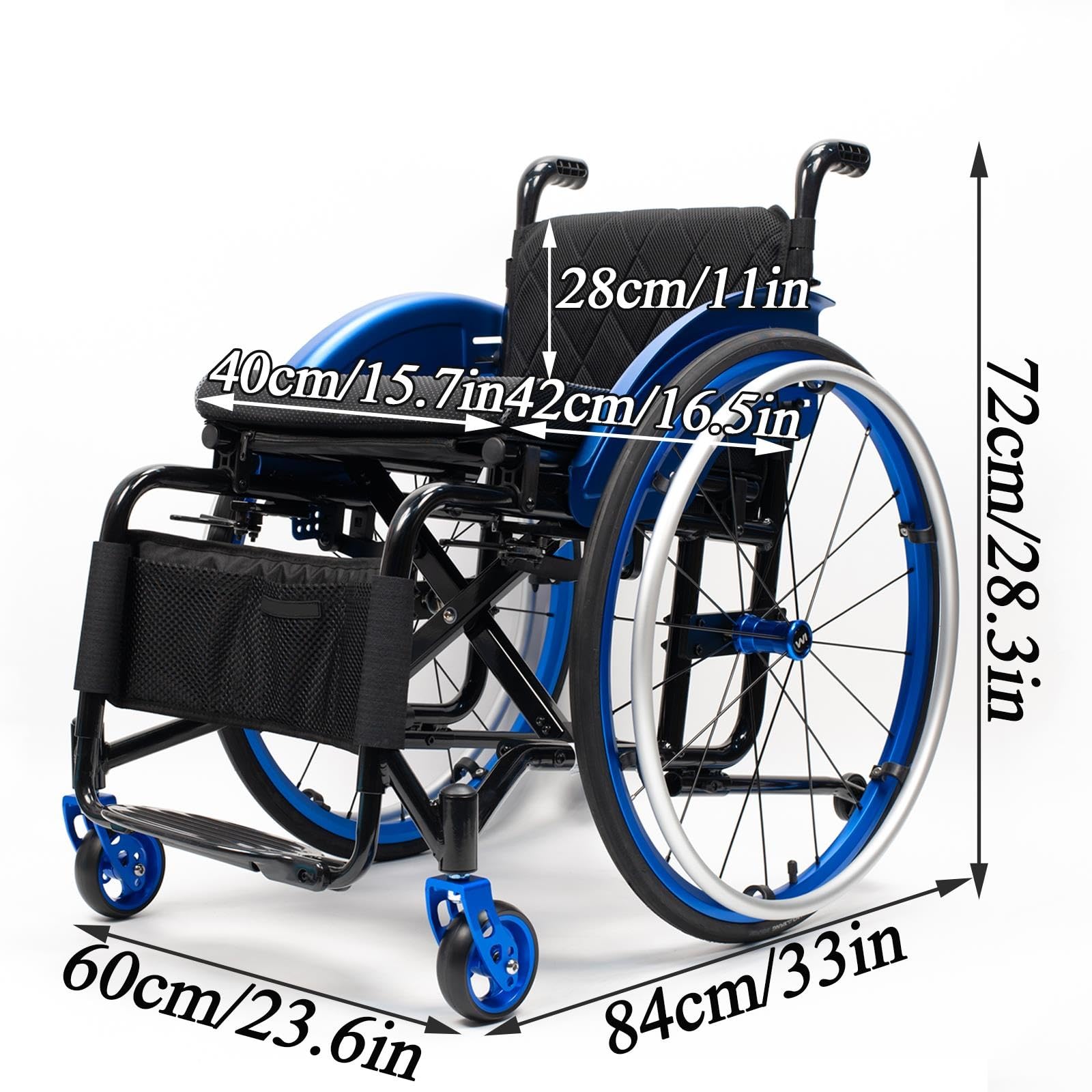 Sedia a Rotelle Pieghevole Leggera,Sedia a Rotelle Sportiva