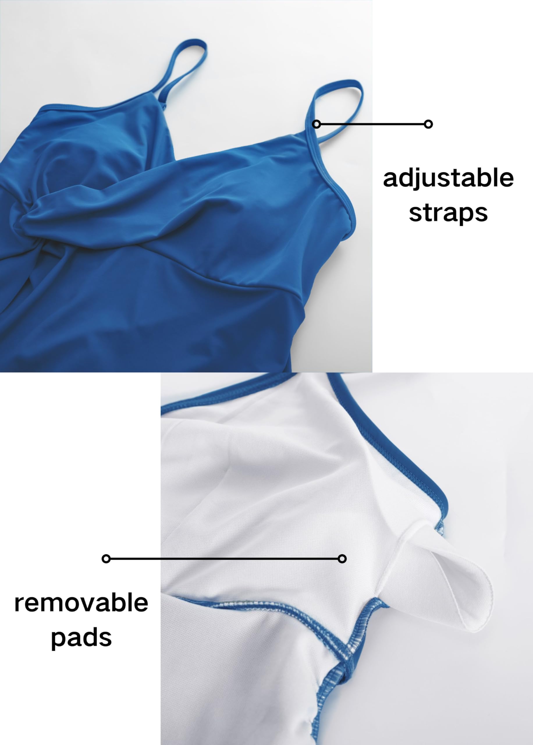 Maacie Costume da bagno premaman costume da bagno intero annodato incrociato orlo diviso