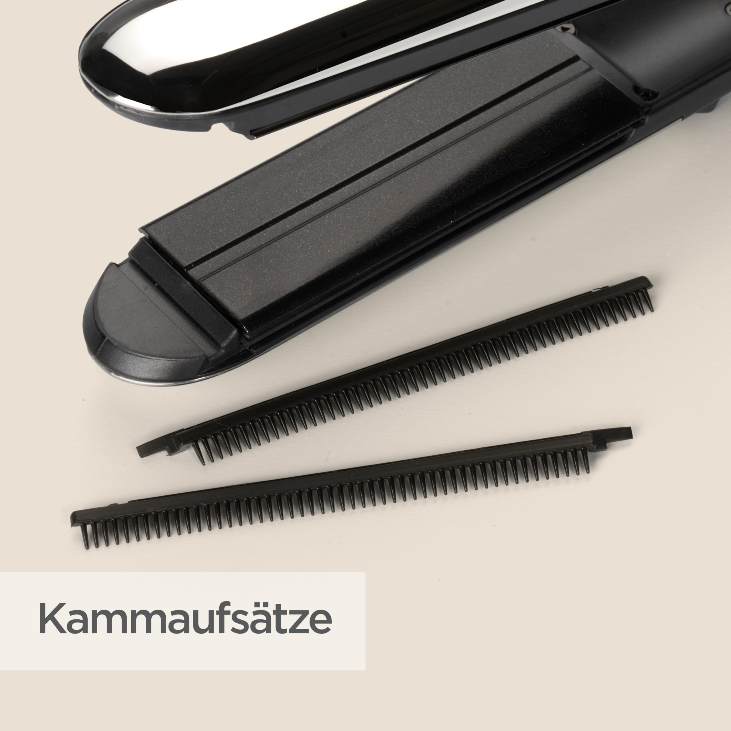 BaByliss Steam Shine – Dampf‑Glätteisen mit XL Turmalin‑Keramikplatten für schnelles, müheloses Glätten, Ionische Anti‑Frizz‑Funktion für glänzendes & geschmeidiges Haar, ST496E