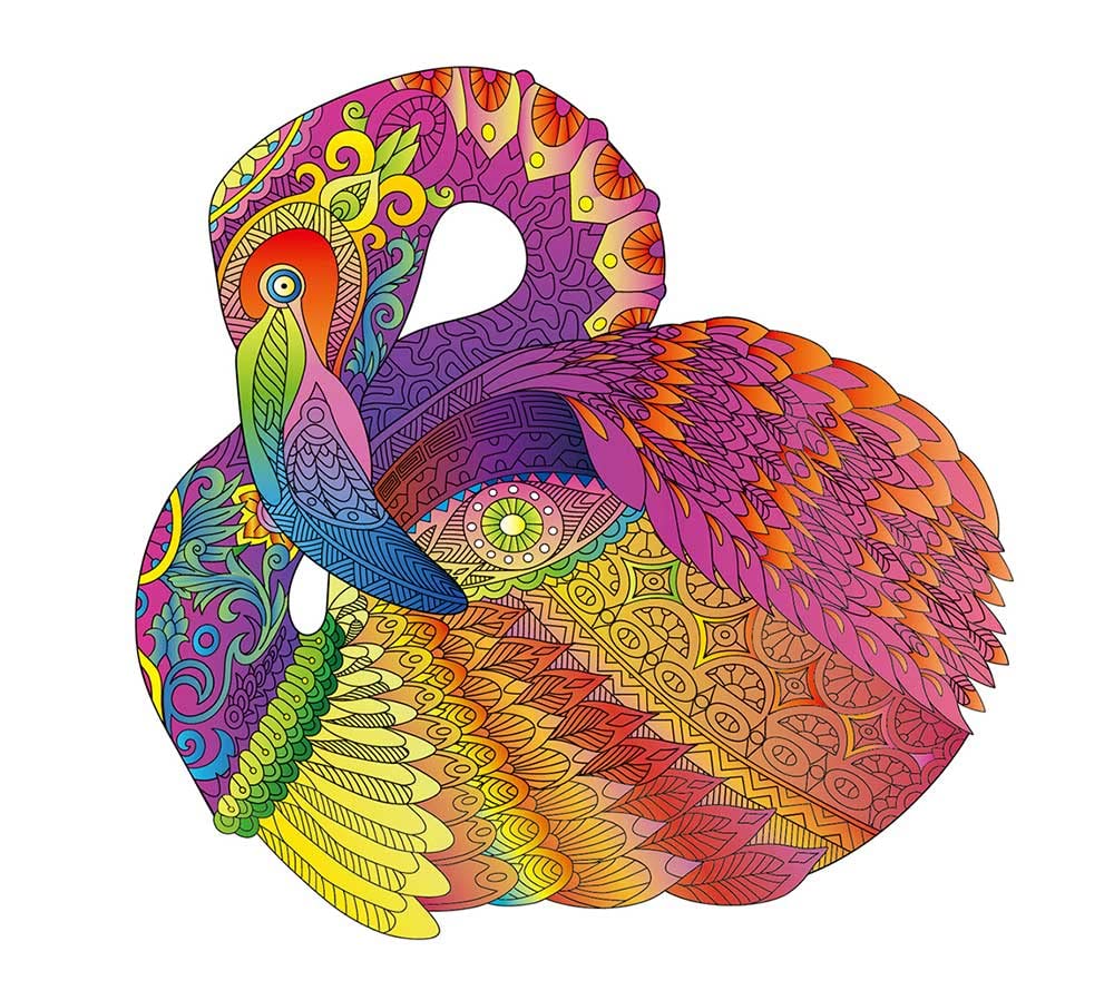 Logica Giochi Il Camaleonte - Mandala Puzzle In Legno Da 112 Pezzi, Forme Innovative E Rilassanti, Dimensioni 27,6 X 28,5 Cm, Compensato Alta Qualità - 3