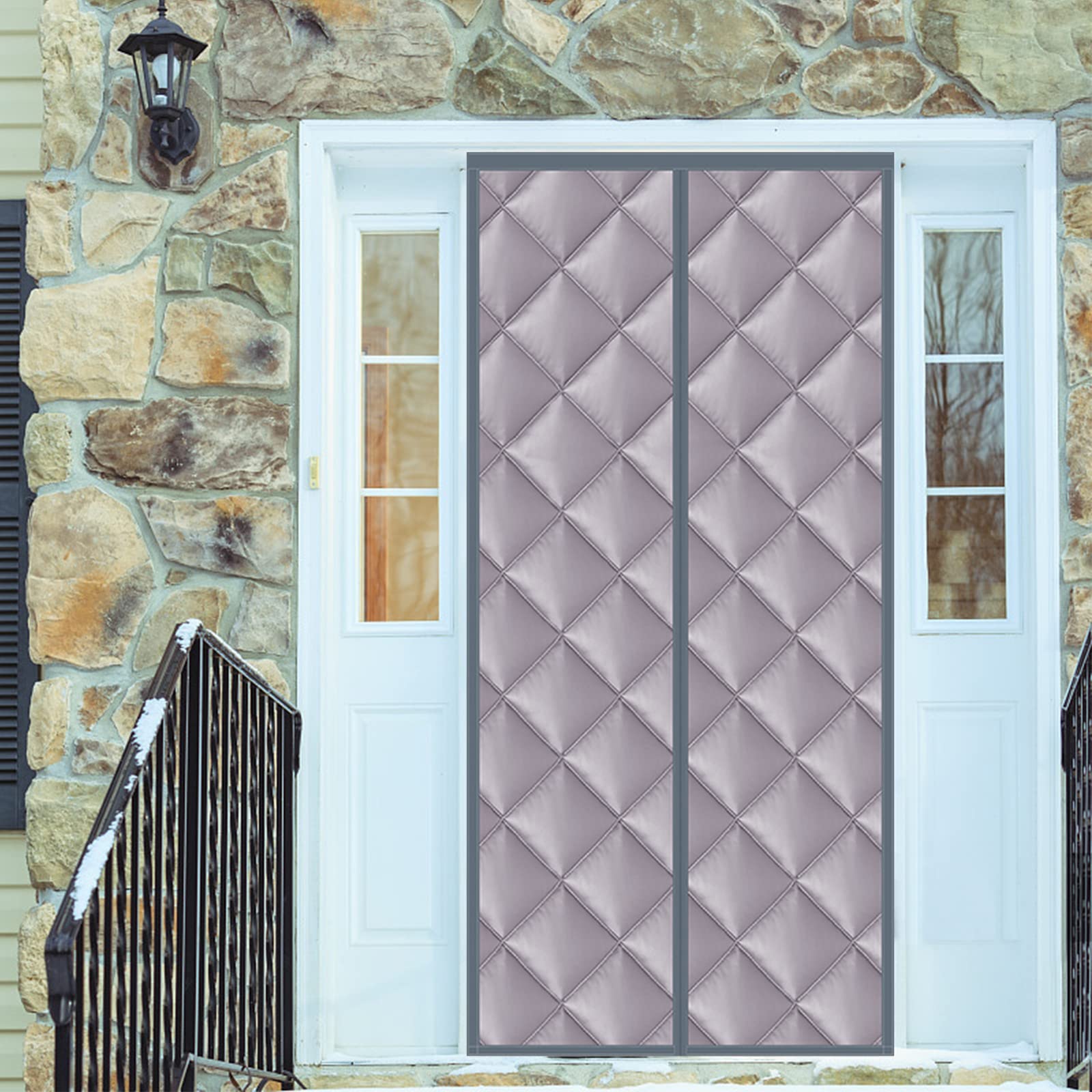Redfire Magnet Thermo Türvorhang – Wärmeschutz, Selbstschließend, Haustierfreundlich Für Türen Und Fenster (90×210 Cm, Braun)