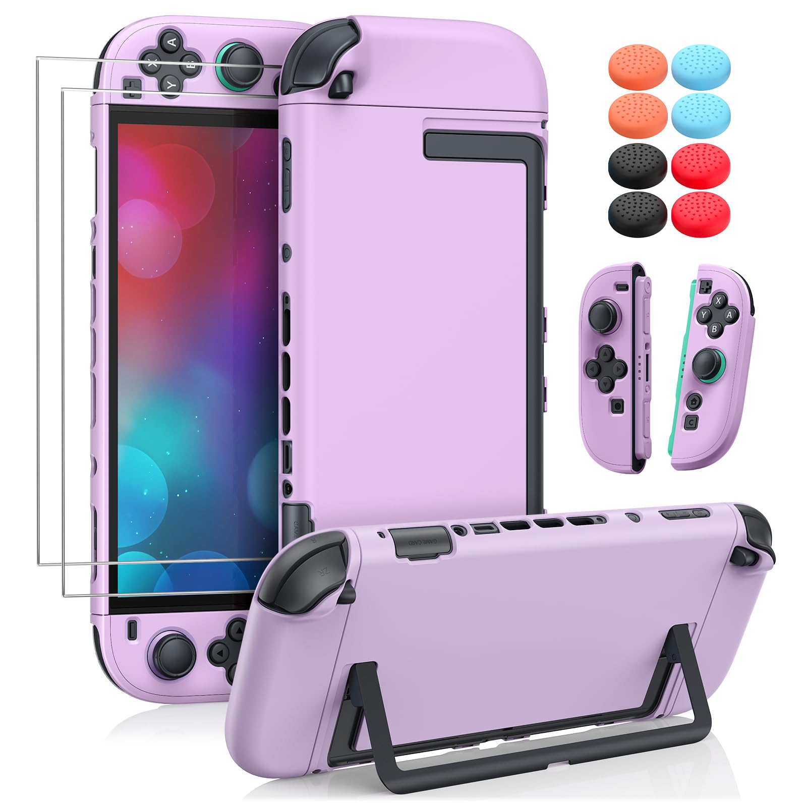 WAXITY Dockable Protective Case for Nintendo Switch 2-Light Purple