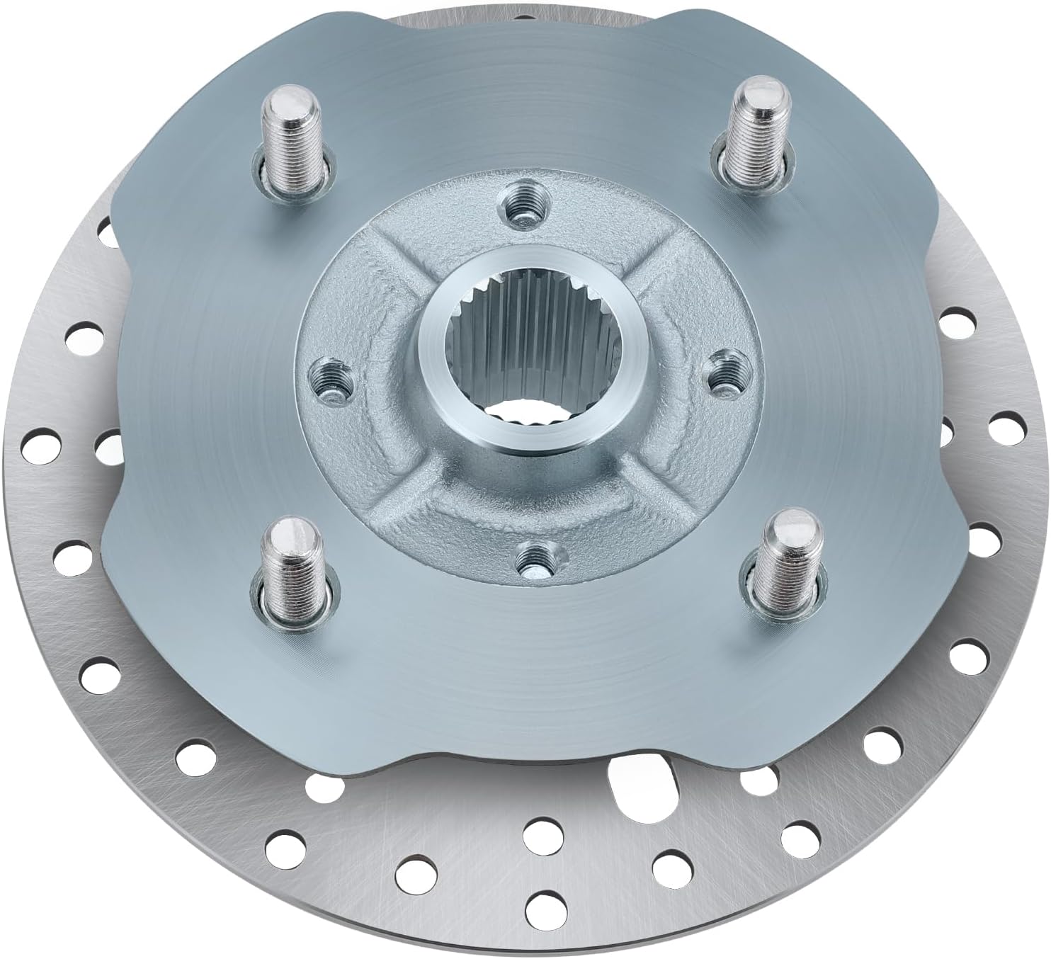 JAVIK Front Wheel Hub And Brake Rotor With Bolts for Yamaha Big Bear 350 1999 Big Bear 400 2000-2006 Wolverine 350 1995-2000 Kodiak 400 1999