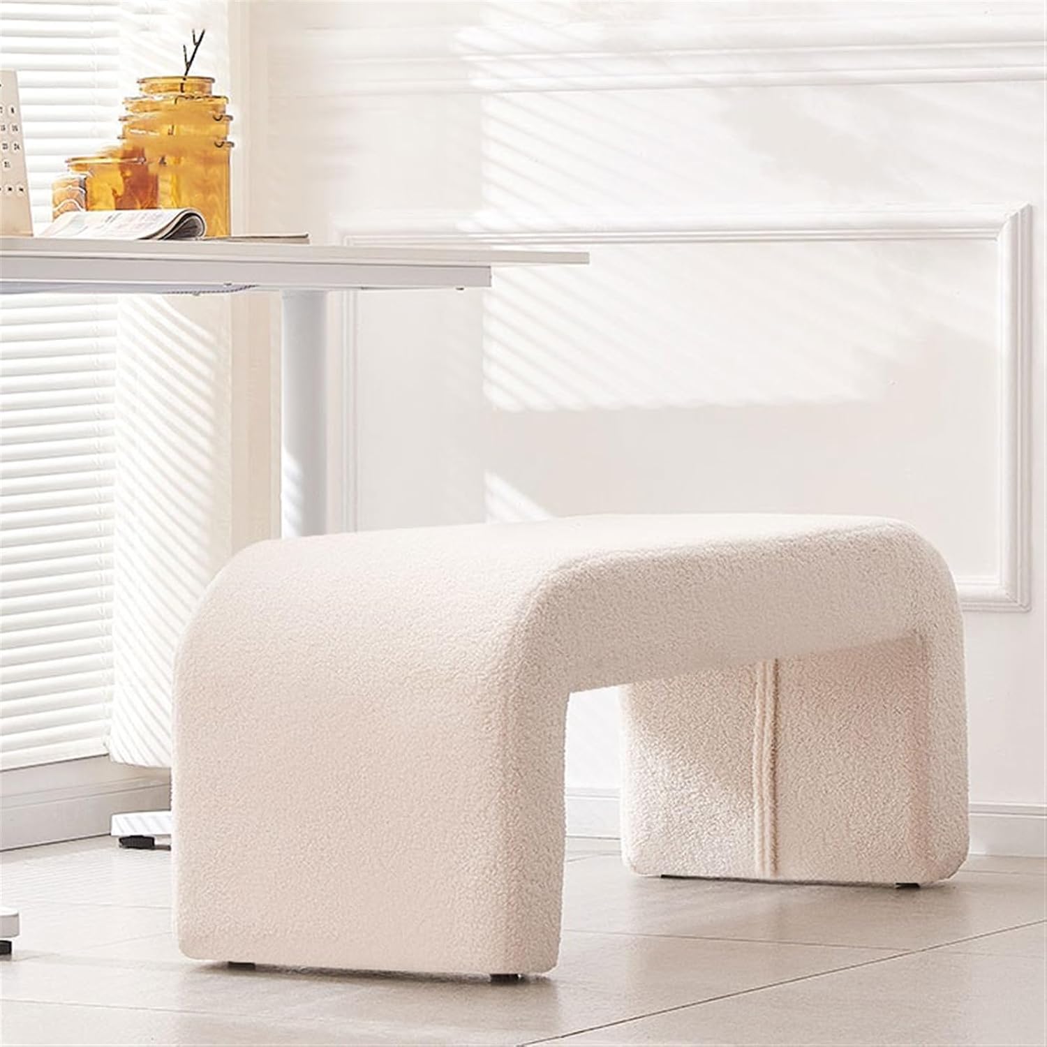 End of Bed Bench Home Entryway Shoe Stool Bedroom Bedside Stool Clothing Store Bench Fitting Room Sitting Stools Foot of Bed Bench(100 * 40 * 43cm)