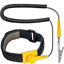 Anyongora Anti Static Wrist Strap, Adjustable ESD Wrist Strap with 360° Rotating Connector & 10ft Long Coiled Cord | Antis
