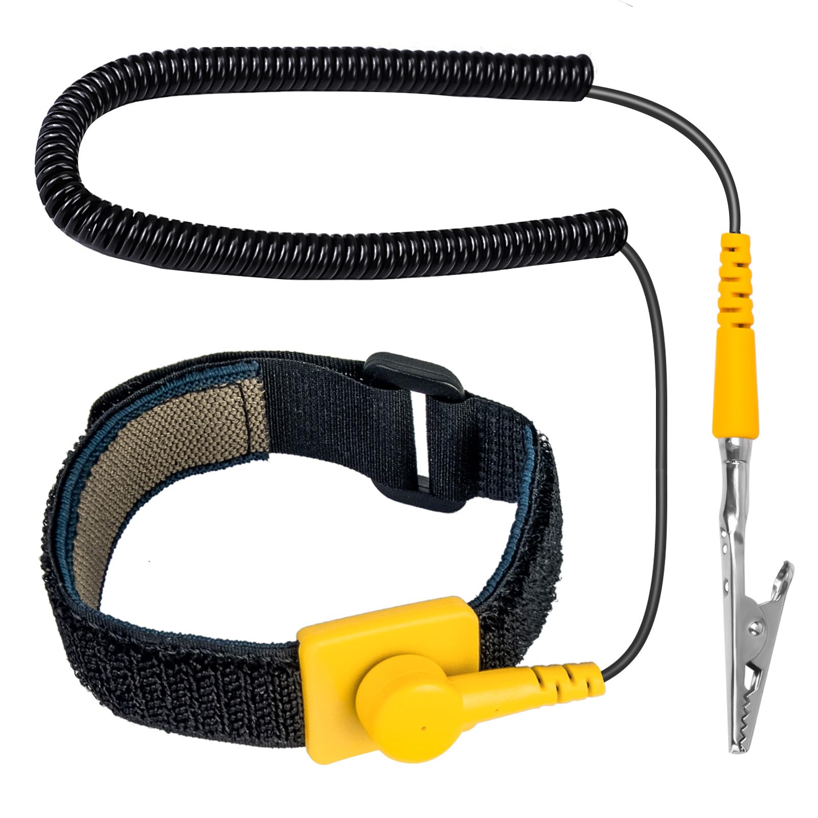 Anyongora Anti Static Wrist Strap with 9.8ft PU Cable, Adjustable ESD Wristband for PC Building, Electronic Repair & DIY Projects, Soft, Secure Strap Closure for 6-8.5" Wrists