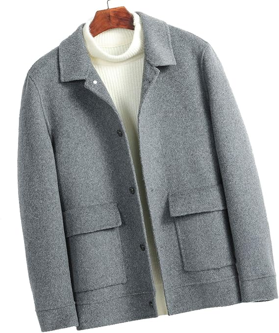 Amazon コート メンズ チェスターコート ウール ジャケット アウター 秋冬 カジュアル 防寒 コート ジャケット 通販