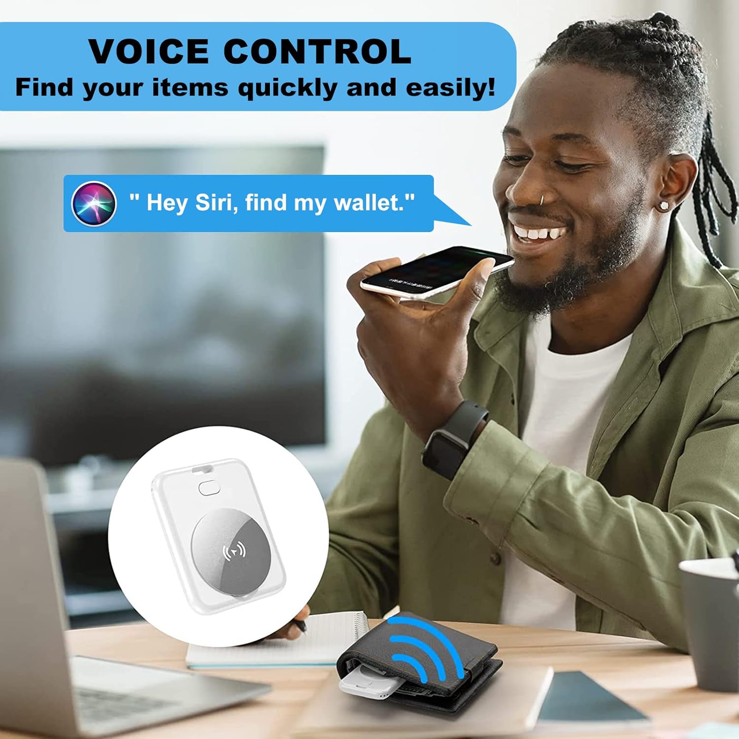 key finder item locator portable gps tracker bluetooth tracker compatible with apple find my high decibel beep long range bluetooth smart tracker