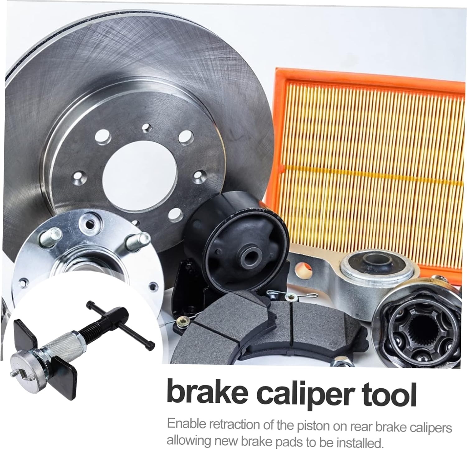 Brake Caliper Tool Kit for Auto Disc Brake Replacement Multi-Piston Piston Tool Set Compatible Cars and Light Trucks Easy to Use