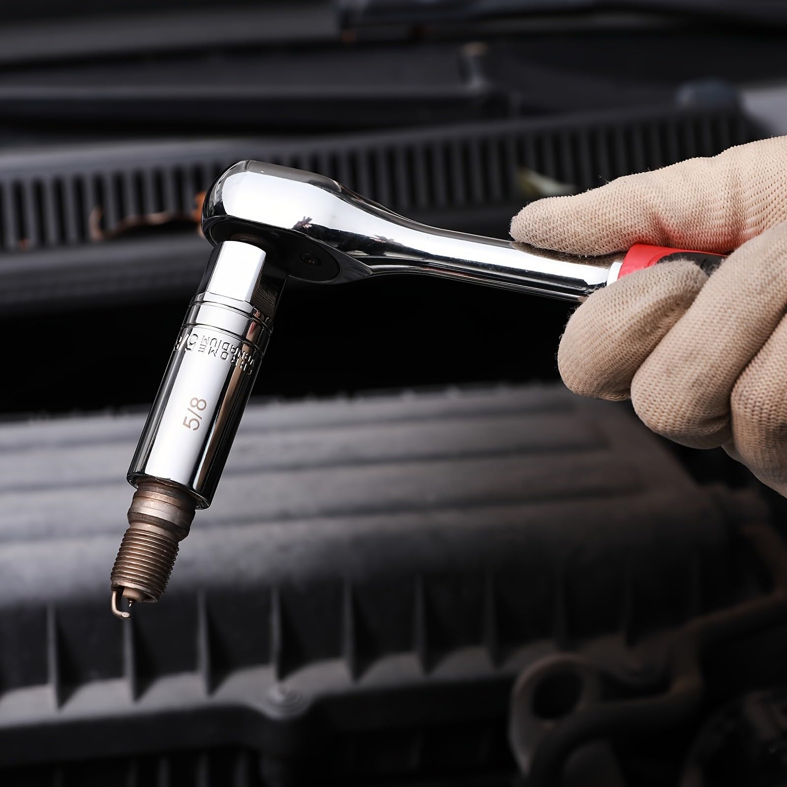 10 Pezzi Set di Chiavi Candele con Valigetta Professionale Kit di Riparazione Automobilistica Magnetico Attrezzo per Meccanici, Officina
