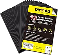 Vista 13 de DIYMAG Hojas Adhesivas Magnéticas, 8" x 10", Paquete de 12 Hojas Magnéticas Flexibles con Respaldo Adhesivo para Manualidades, Fotos