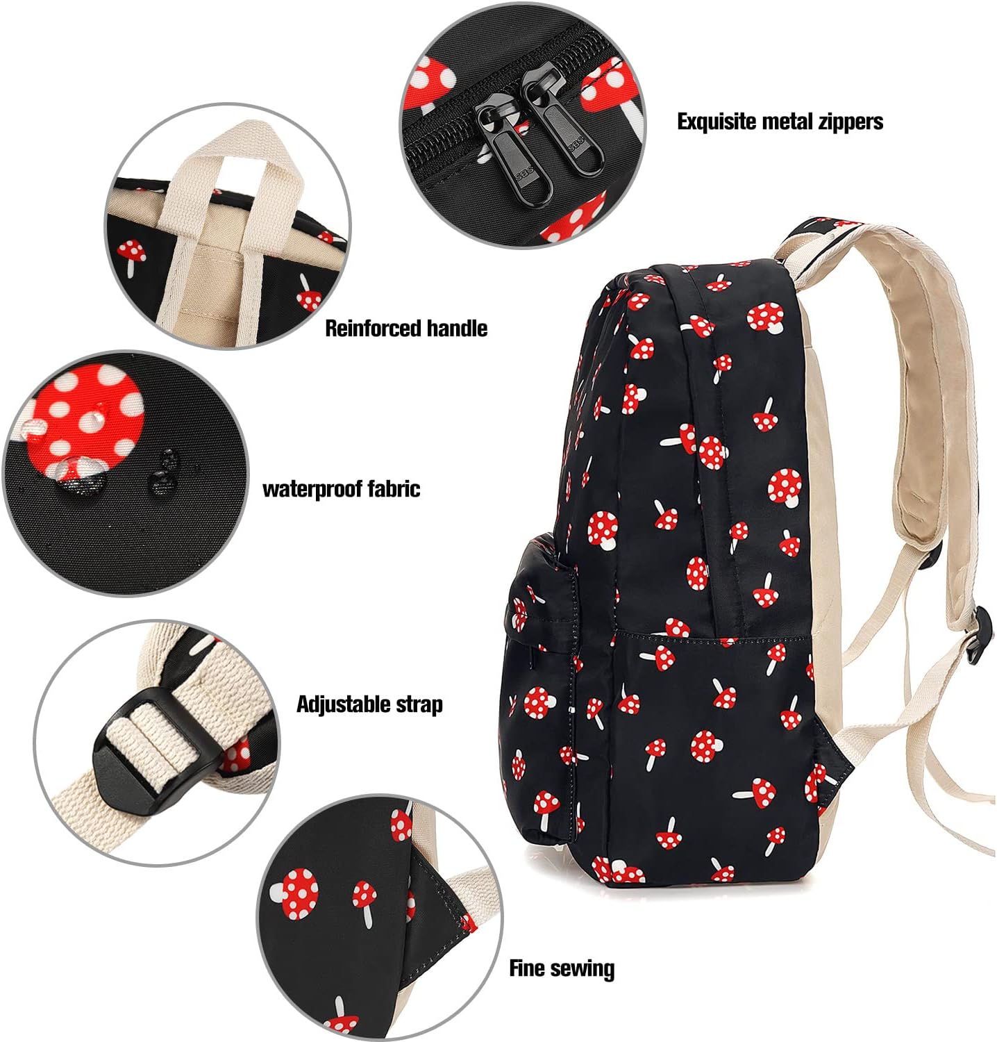 Kids School Bag 3-in-1 Bookbag Set, Junlion Laptop Backpack Lunch Bag Pencil Case