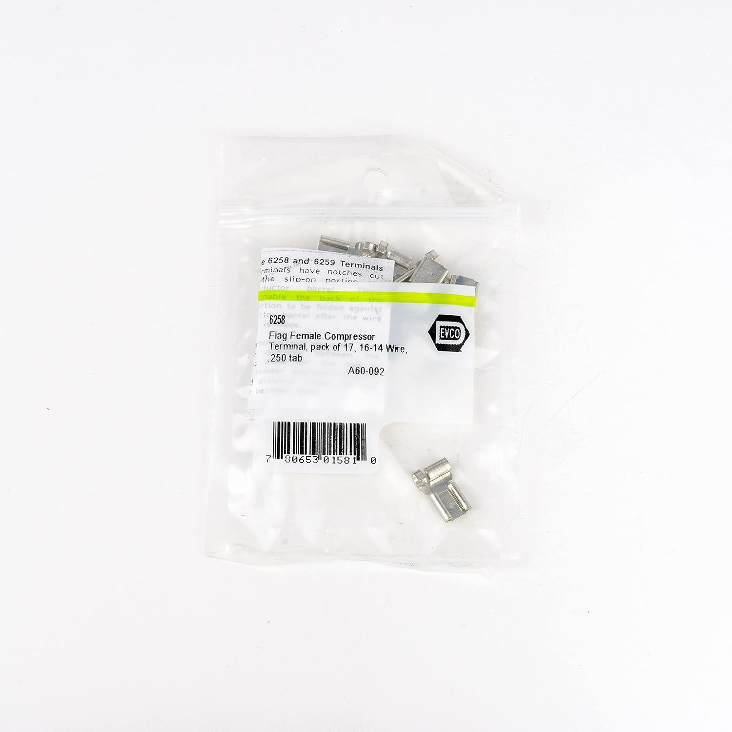 Diversitech 6258 .250 tab 1614 Wire Flag Female Compressor Terminal