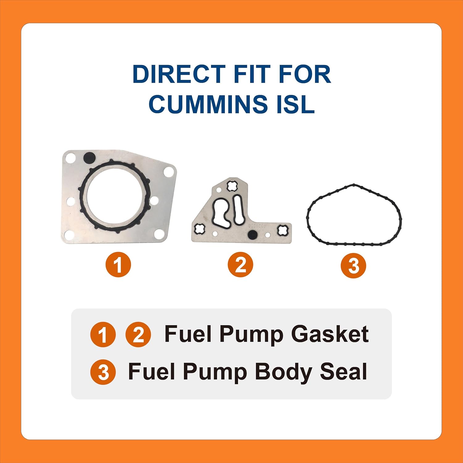 BTS-FUEPUGSKT3 Fuel Pump Gasket Kit, Compatible with Cummins ISL Engine, Aftermarket Replacement for OEM 2897330, 4928538 & 4010636, Juego de Juntas de Bomba de Combustible