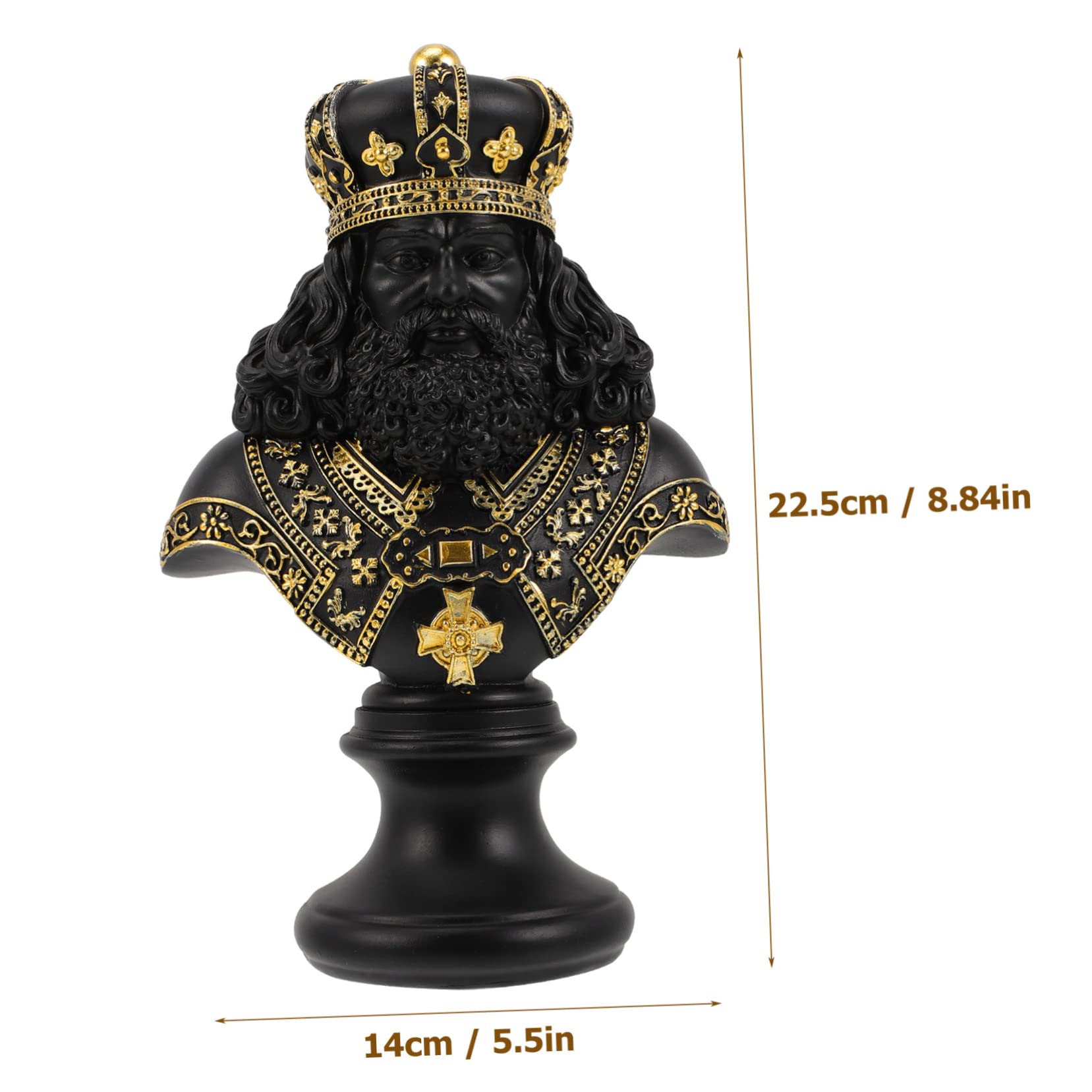 Statuette Roi D’échecs en Résine Synthétique, Élégante pour Bureau