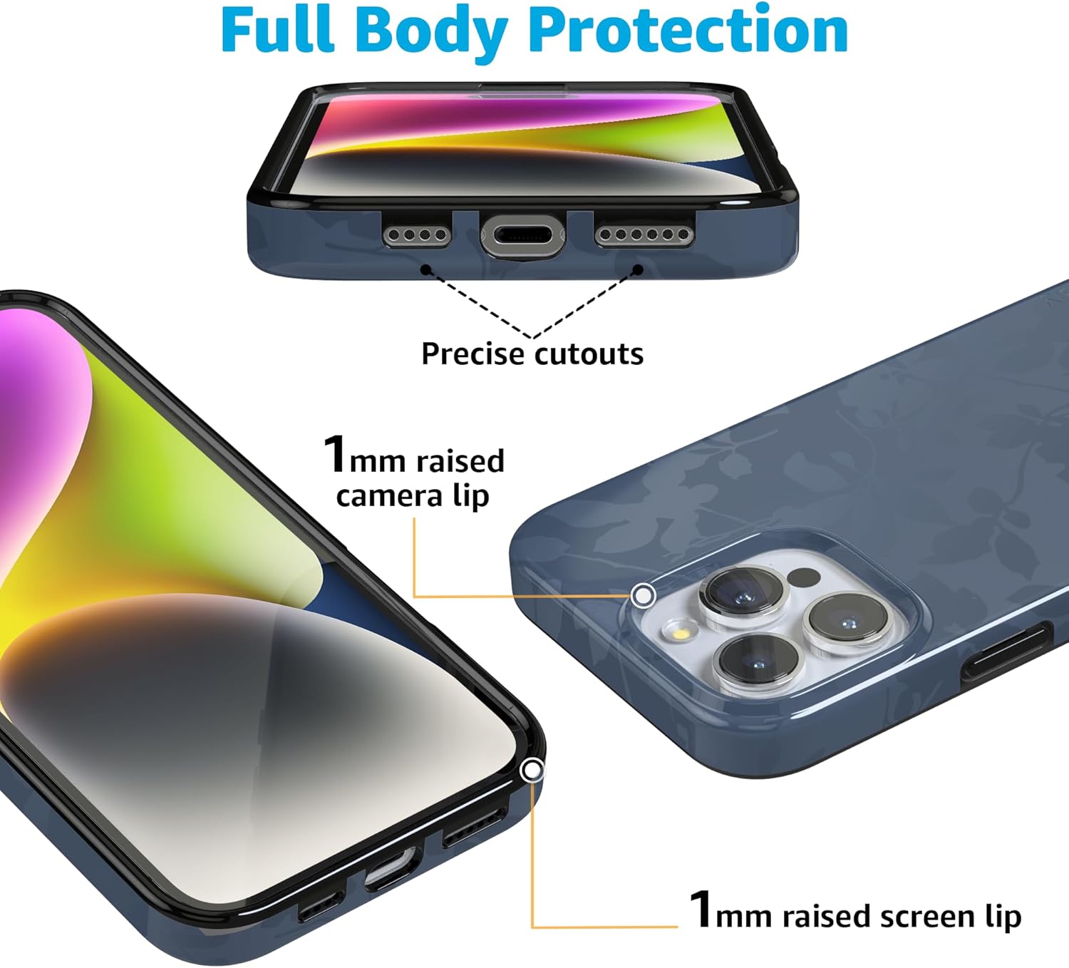 Casely iPhone 16 Pro Case | Moody Monochrome | Twilight Flora | Compatible with MagSafe | Classic Ultra Thin Design