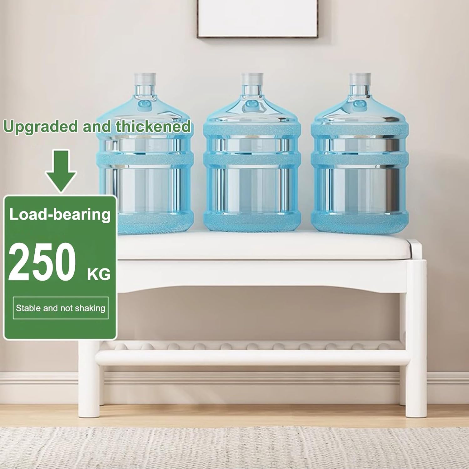 Farmhouse Upholstered Storage Bench for Entryway, Bedroom, Living Room - Stylish Wooden (Walnut, 45x30x40cm) - Versatile Furniture for Home Decor