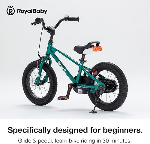 Miniatura 259 de RoyalBaby Kids Bike Freestyle Classic & EZ Balance Pedal Switchable Bicycle, 12 14 16 18 Inch, 3-10 Years Toddler to Big Kids Verde