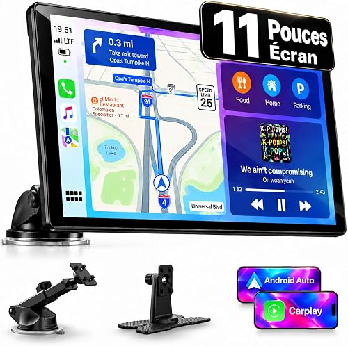 LAMTTO Écran Portable sans Fil 11 Pouces 2026 Upgrade Car…