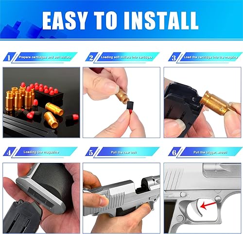 Miniatura 6 de Pistola de juguete de bala suave, pistola de juguete de expulsión de balas de espuma EVA, pistolas de juguete para niños, regalos, juguetes de