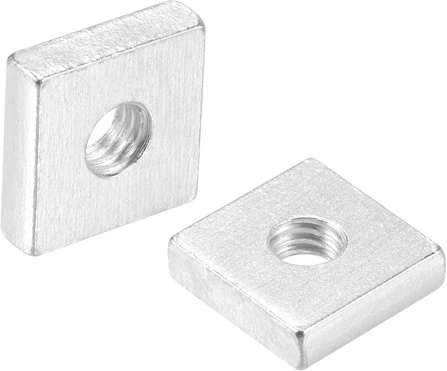 uxcell Square Nuts, M6x15mmx4mm Zinc-Plated Metric Coarse Thread Assortment Kit, 100 Pcs