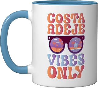 Great Vibes - Costa Adeje Ceramic Mug, Blue/White