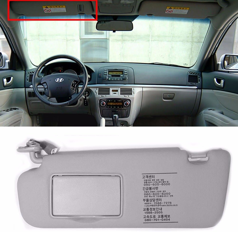 HYUNDAI Interior Sun Visor Shade LH Gray For 2006-2010 Sonata OEM Parts