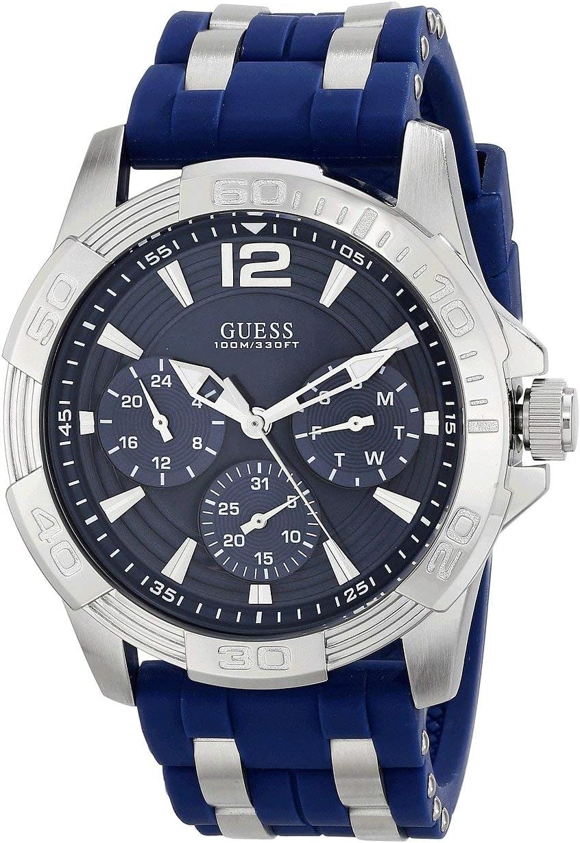 Iconic Blue Stainless Steel Stain Resistant Silicone Watch