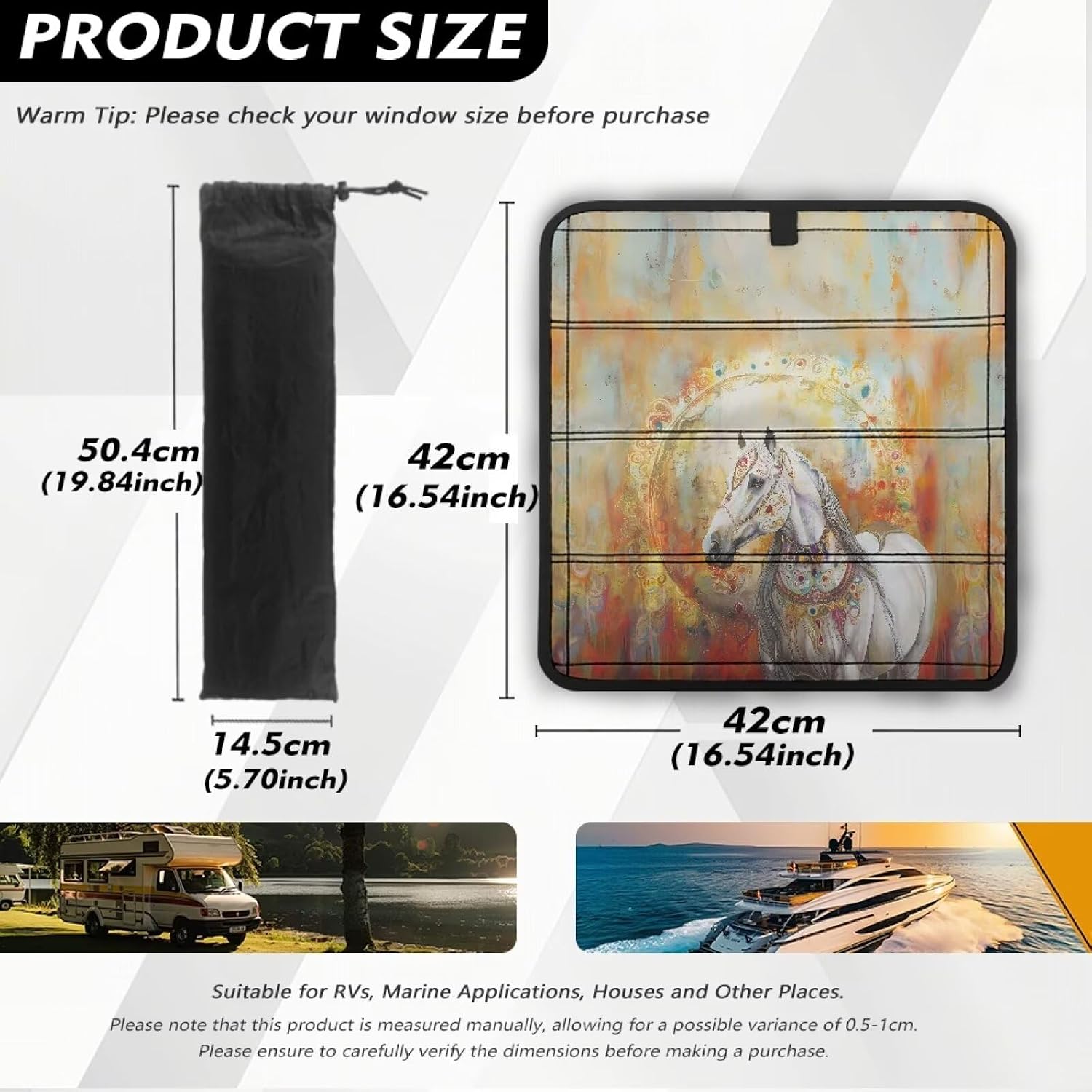 RV Blackout Ventilation Hood Foldable RV Blackout Roof Vent Cover UV Rays Protection RV Skylight Window Shade Universal Fits for RV Camper Easy to Install