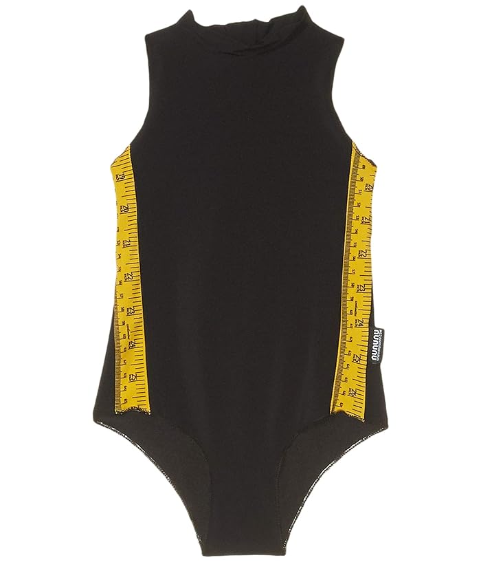 Nununu  Sleeveless Measuring Band Swimsuit (Infant/Toddler/Little Kids) (Black) Girls Swimsuits One Piece