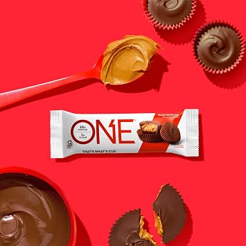 ONE Protein Bars, Maple Glazed Doughnut, Gluten-Free Protein Bar with 20g Protein and only 1g Sugar & Protein Bars, Peanut Butter Cup, Gluten Free Protein Bar with 20g Protein