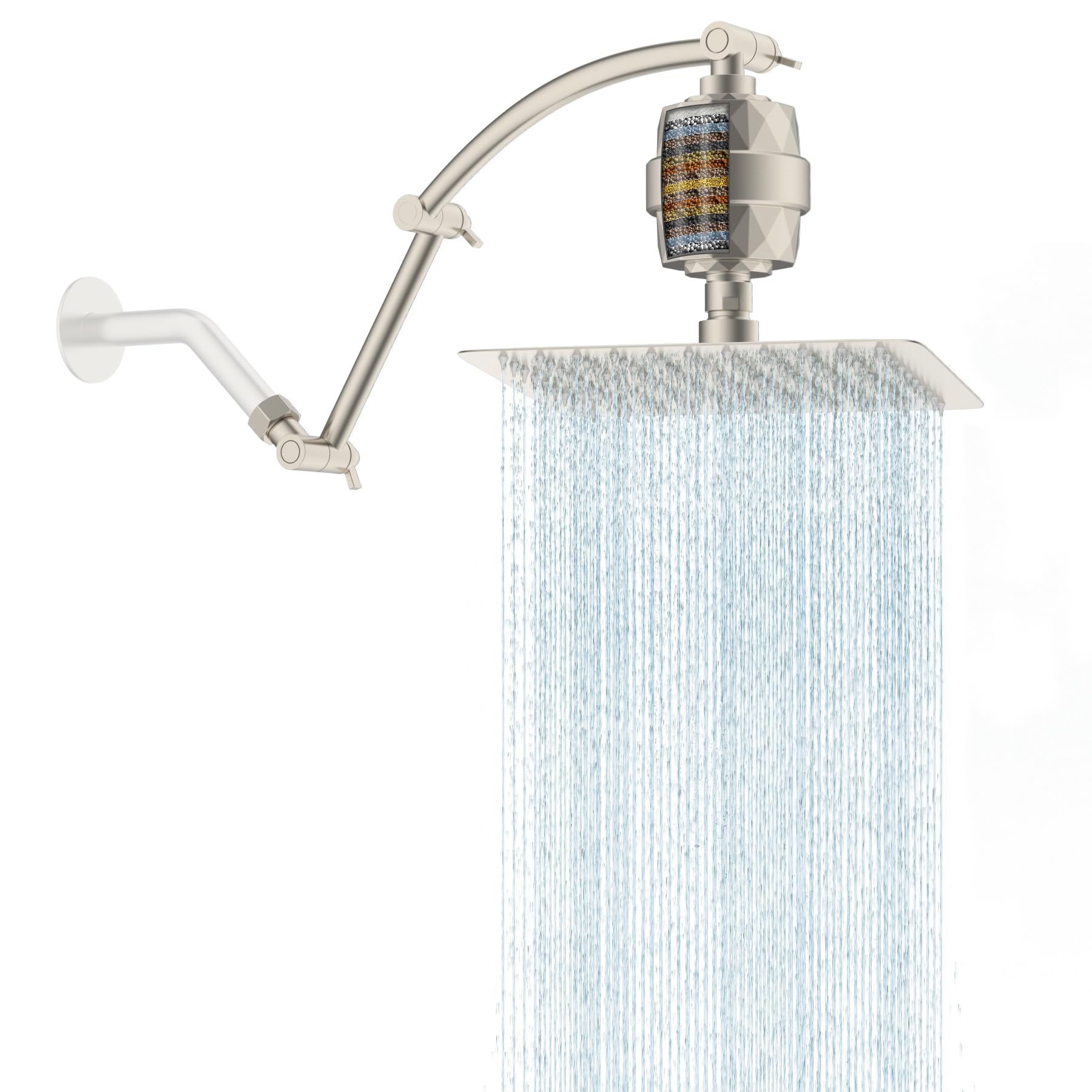 Filtre de douche à 20 étapes Hibbent avec pommeau haute pression contre le calcaire et le chlore