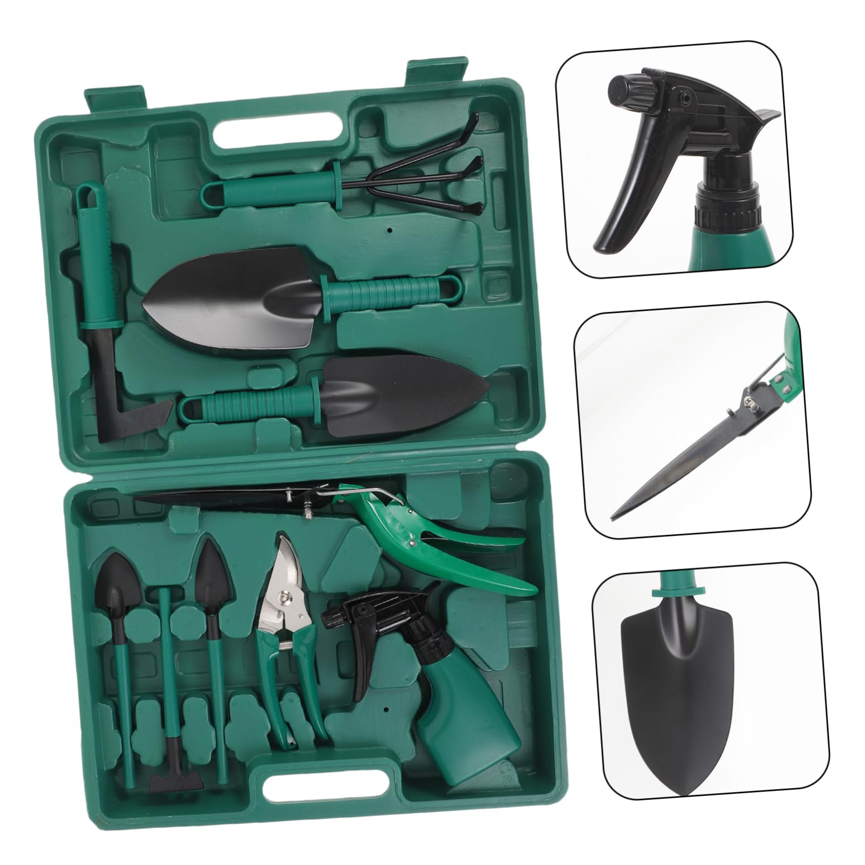 Yardwe Set de Herramientas de Jardinería Palas para Plantar con Funda Ligera y Portátil para Huerto y Cultivo Exterior