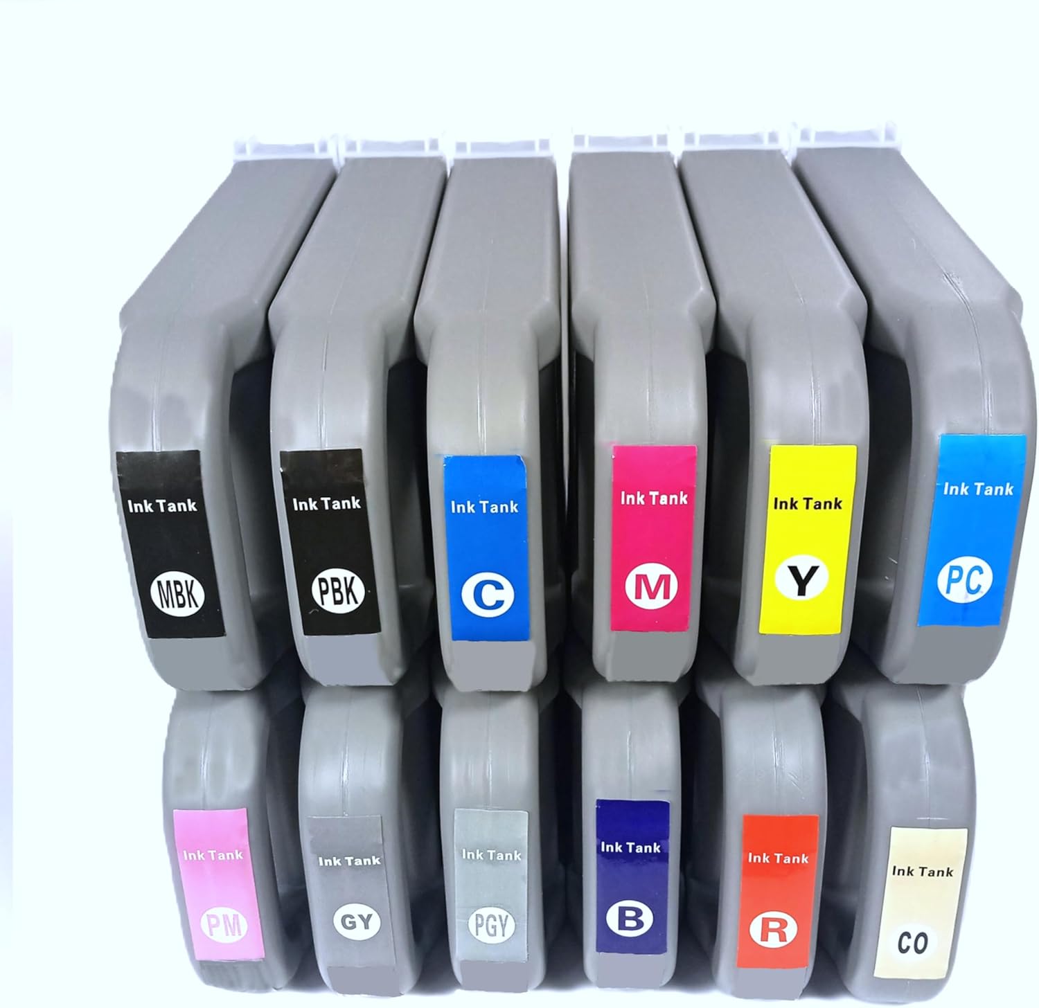 Vivid Colors PFI-1700 Compatible Ink Cartridge Replacement for Canon PFI1700 (700ml, 12-Pack) for iPF2000, iPF4000, iPF4000s iPF6000 iPF6000s Printers
