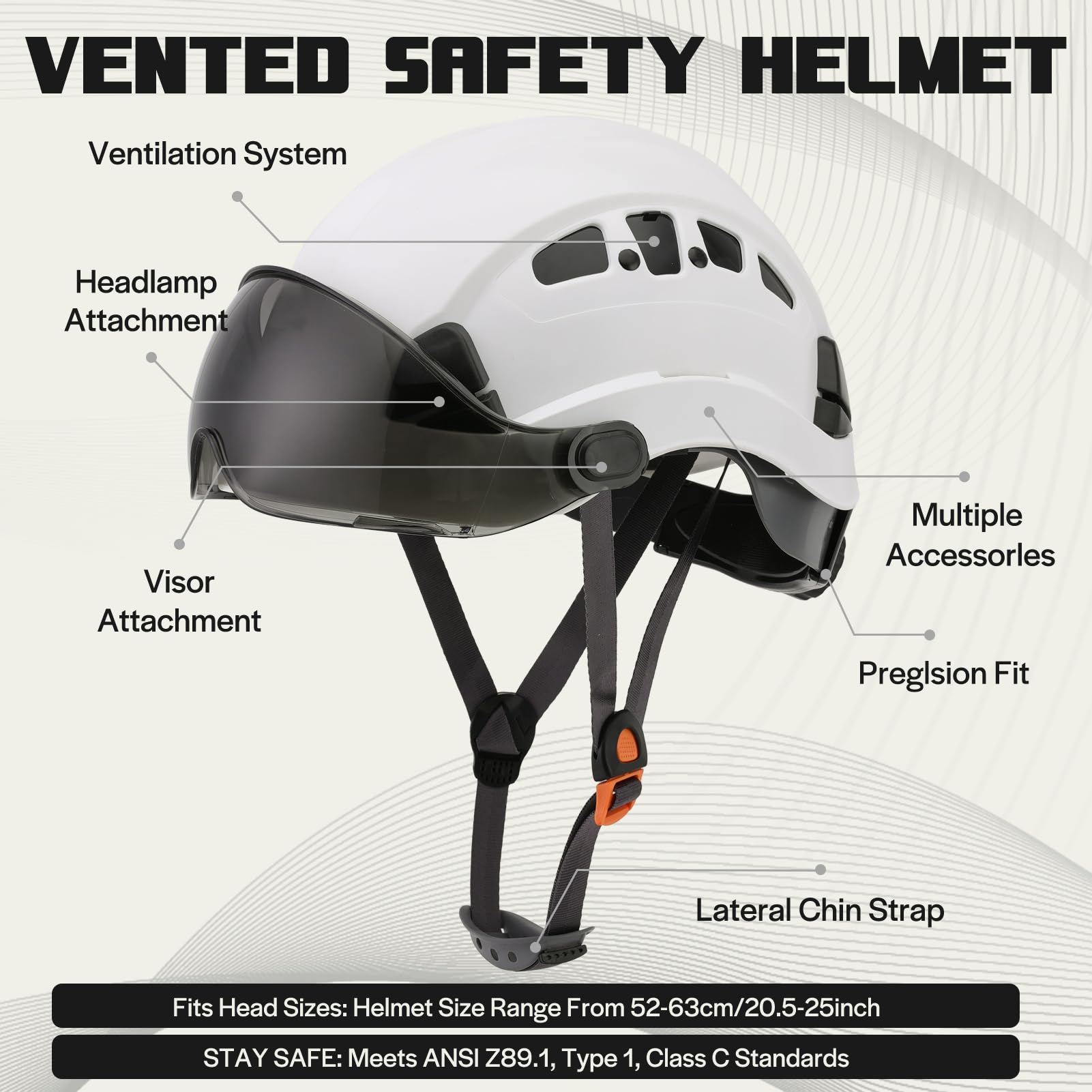 Acquista Casco Di Sicurezza Da Costruzione Con Visiera Per