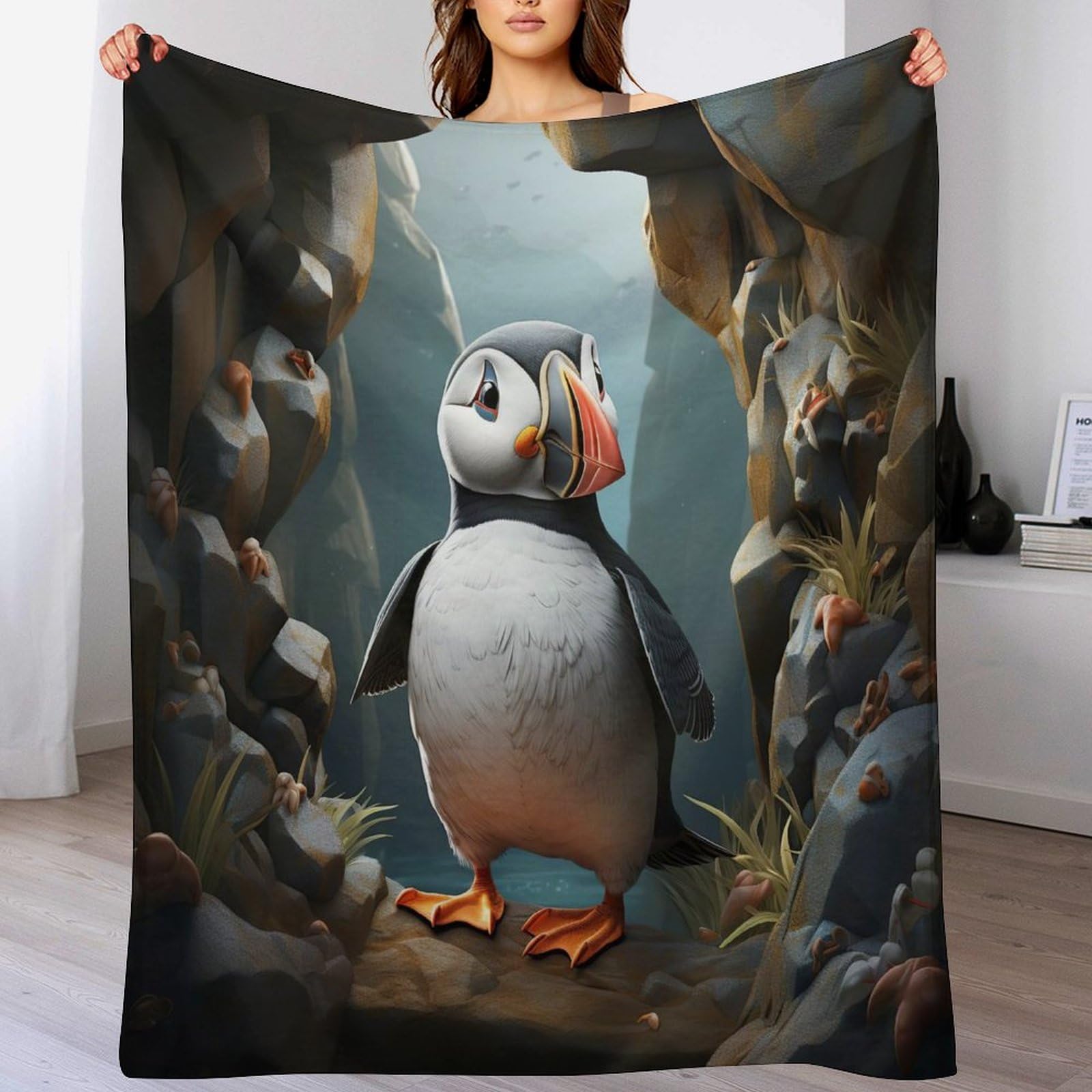 Couverture oiseau douce pour vos soirées cocooning sur le canapé