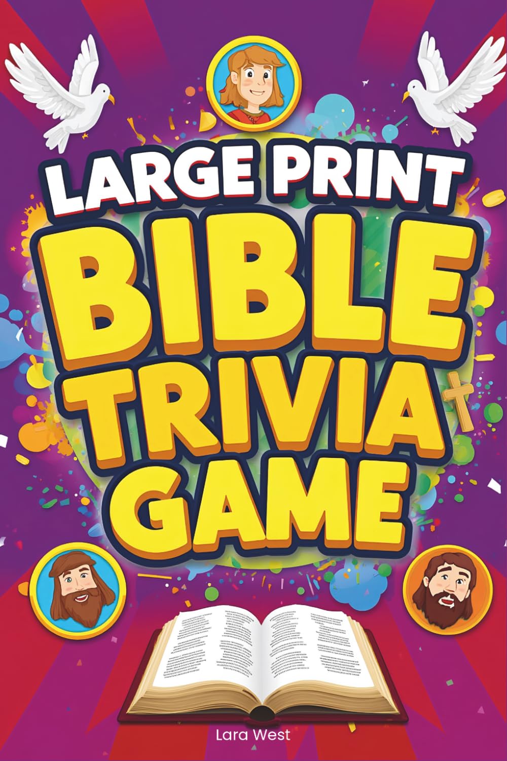 Bible Trivia Game: Large Print Bible Quiz Book with 200+ Questions, Answers, Quizzes, and Bible Study for Teens, Youth, and Family