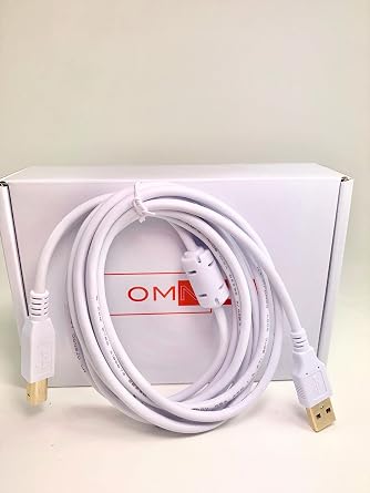 OMNIHIL White 8FT High Speed USB 2.0 Cable Compatible with Autel J2534 ECU Programming Device