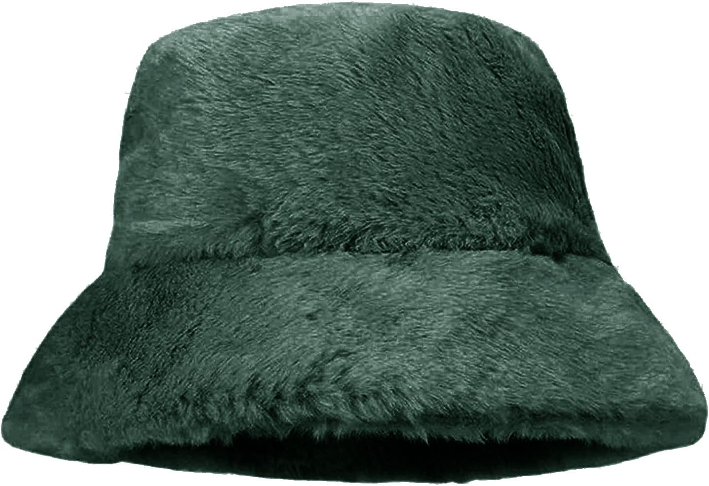 Women Plush Fluffy Bucket Hat Warm Lining Winter Faux Fur Cozy Wide Brim Winter - Image 4