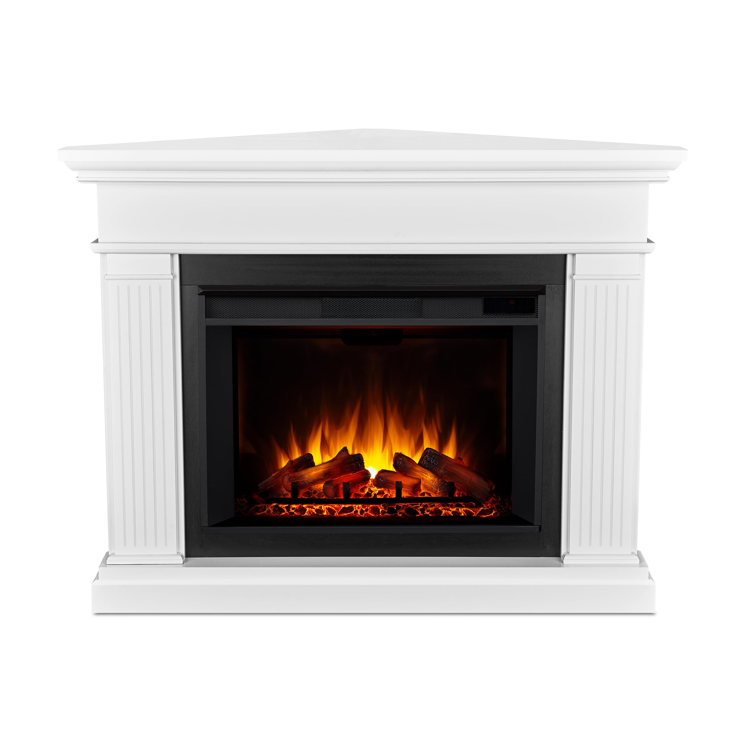 Amazon.com: Real Flame Kennedy Grand Corner Electric Fireplace, White :  Home u0026 Kitchen